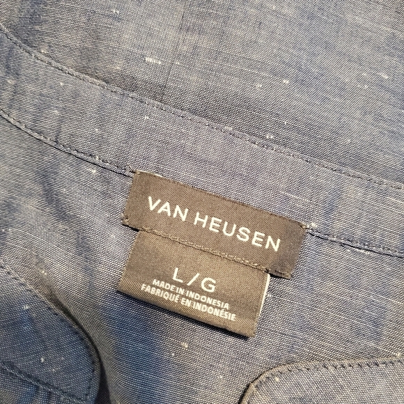 Van Heusen Blue Tunic Top Size Large, Business Casual - Picture 6 of 9